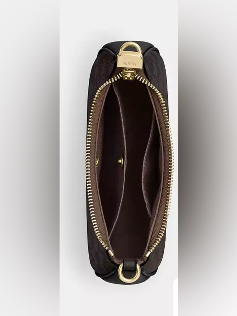 Coach Teri Mini Crossbody Bag in Gold/Walnut/Black NWT - Picture 4 of 11